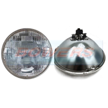 LHD 7" Genuine Sealed Beam Classic Car Domed Lens Headlight / Headlamp